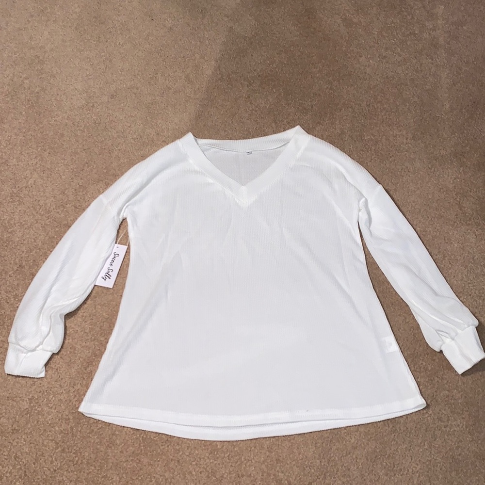Brand new sincere Sally white sweater top